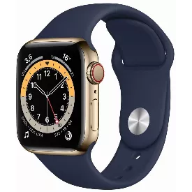 Смарт-часы Apple Watch Series 6 GPS + Cellular 44 мм, Aluminum Case, золотистый/тёмно-синий